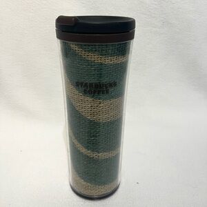 Starbucks 2010 Raffia Burlap Tumbler 16 oz